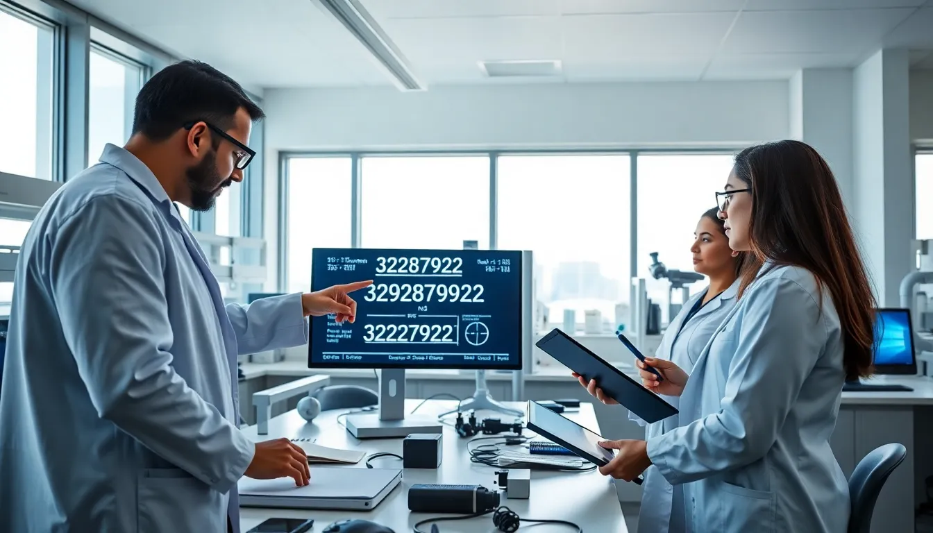 diverse scientists collaborating in a modern research lab.